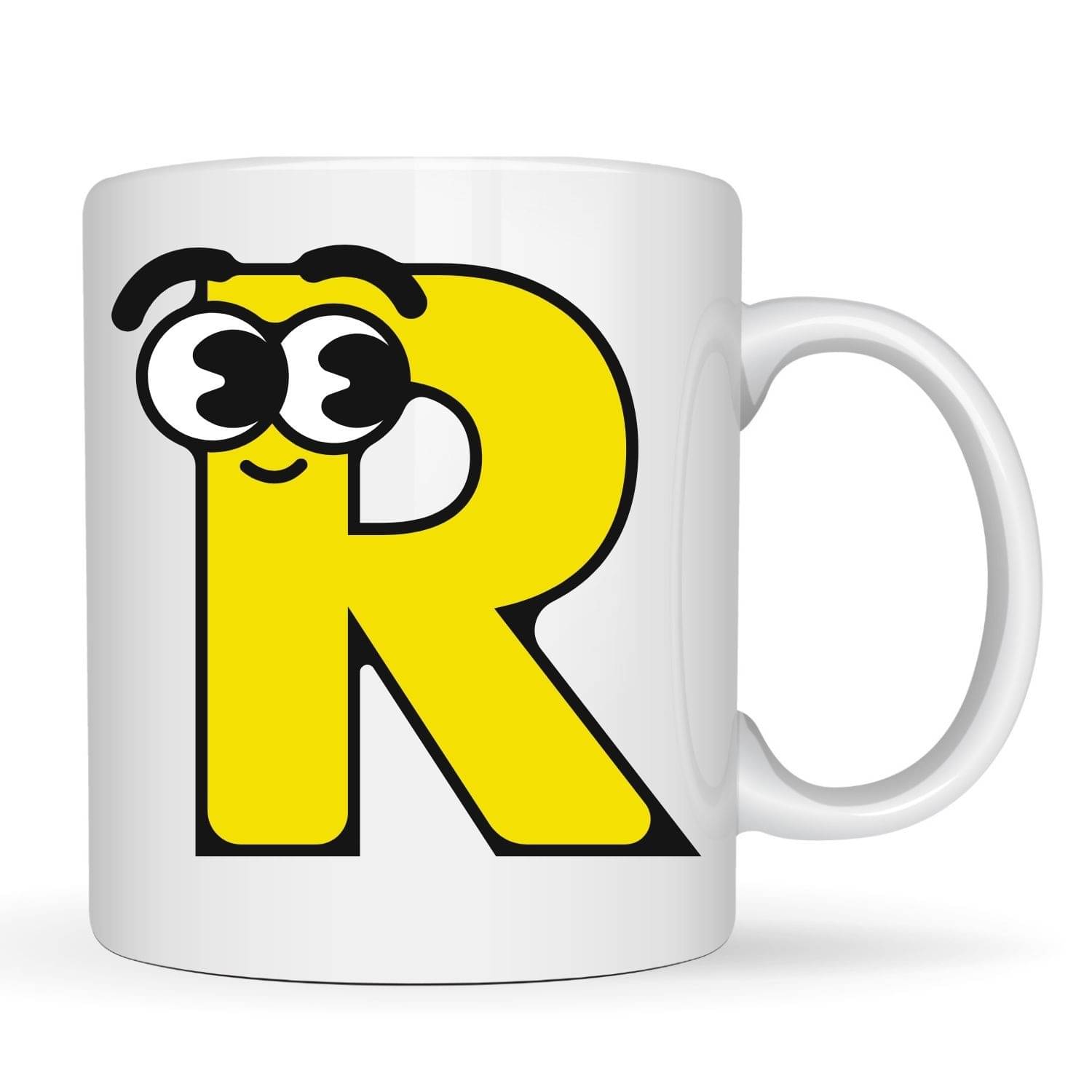     			Ridaa Cute Alphabet Mug R Ceramic Coffee Mug 350 mL ( Pack of 1 )