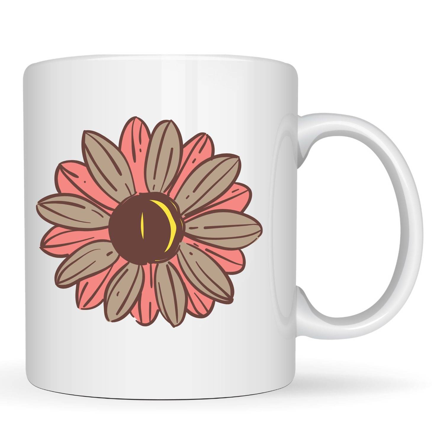     			Ridaa Cute Flower Mug Ceramic Coffee Mug 350 mL ( Pack of 1 )