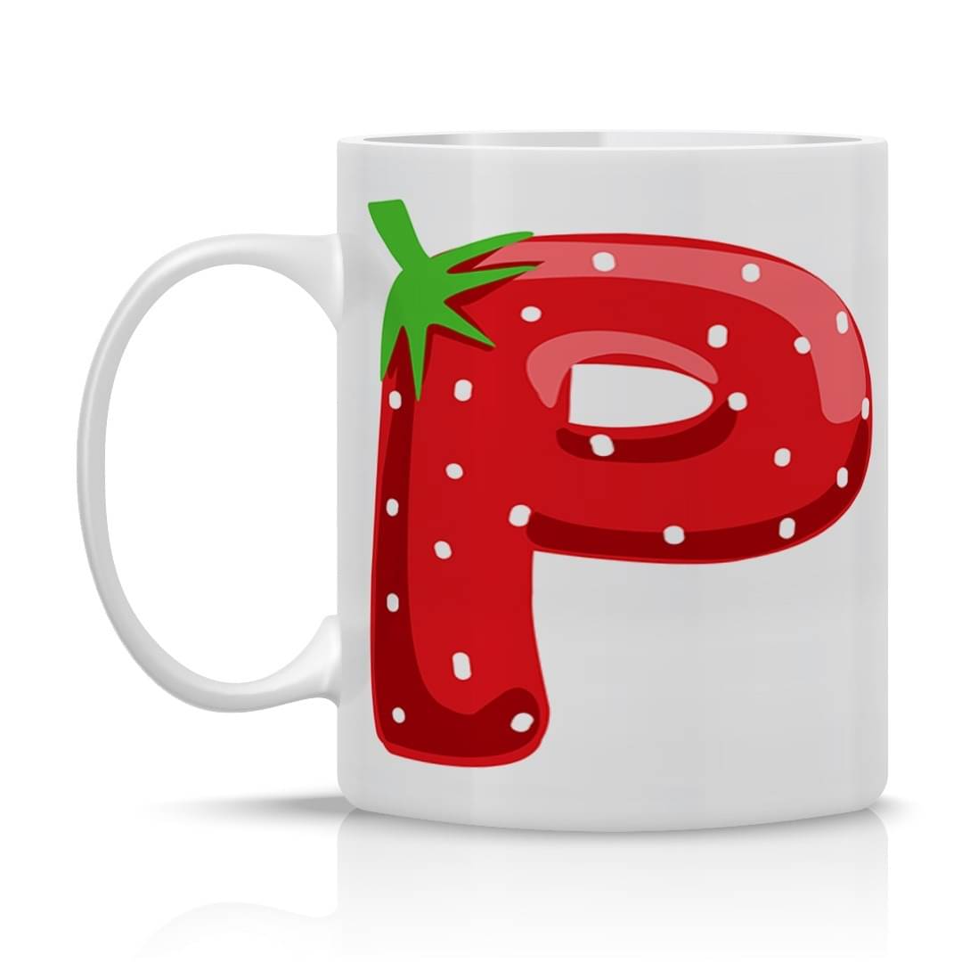     			Ridaa Strawberry Mug P Ceramic Coffee Mug 350 mL ( Pack of 1 )