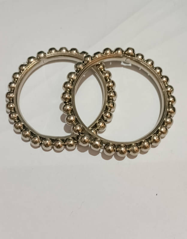 SAJSHRUNGAR JEWELLERY Silver Bangle Set ( Pack of 2 )     			SAJSHRUNGAR JEWELLERY Silver Bangle Set ( Pack of 2 )
