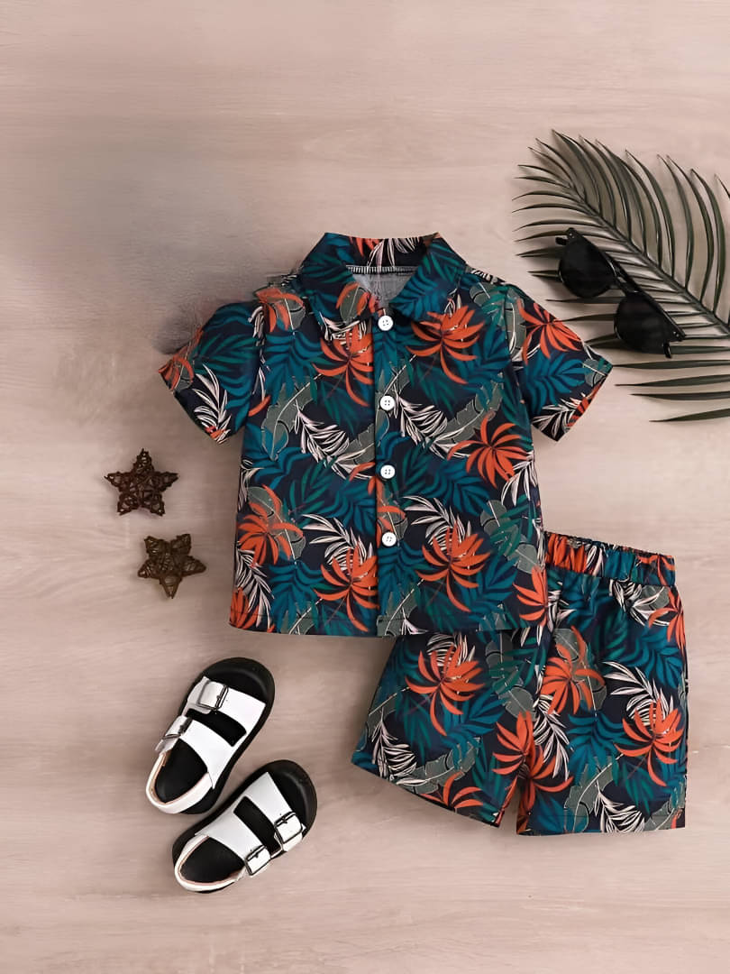     			SSM enterprise Pack of 1 Boys Cotton Shirt & Shorts Set ( Multi )