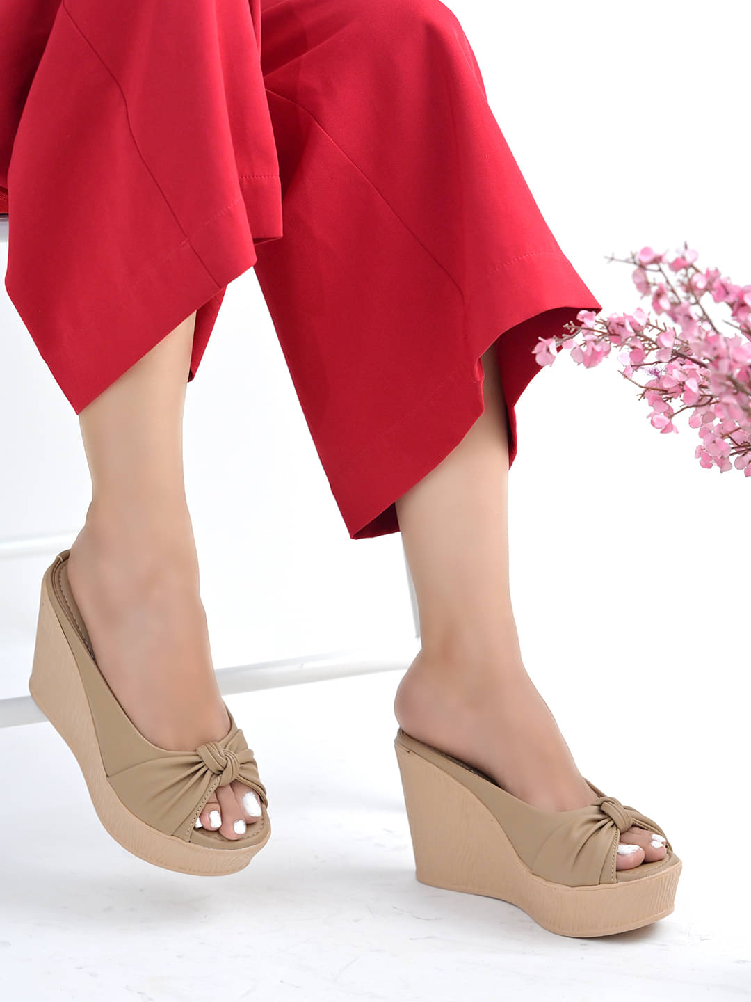     			Shoetopia Beige Women's Sandal Heels