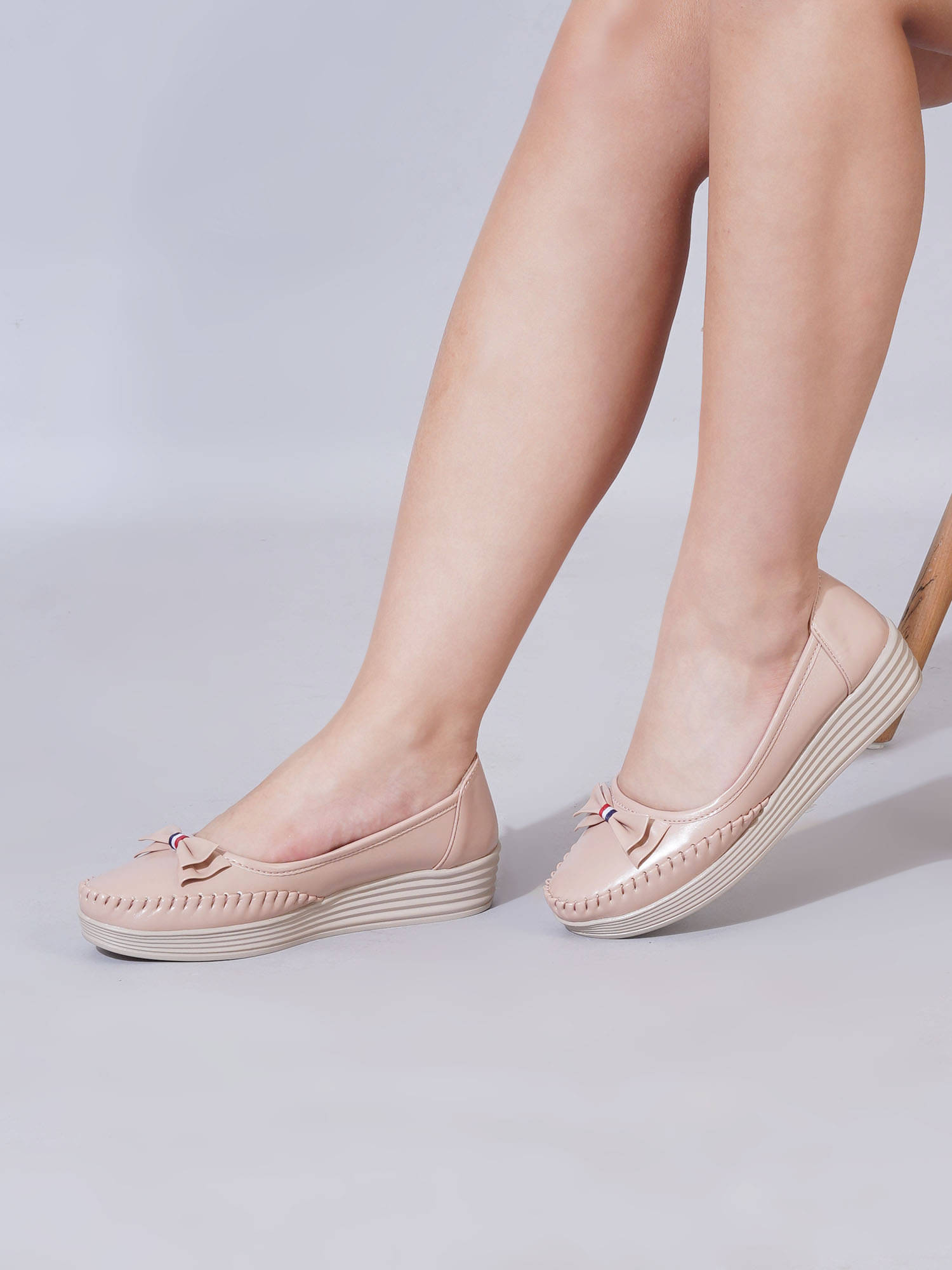     			Shoetopia Peach Women's Loafers