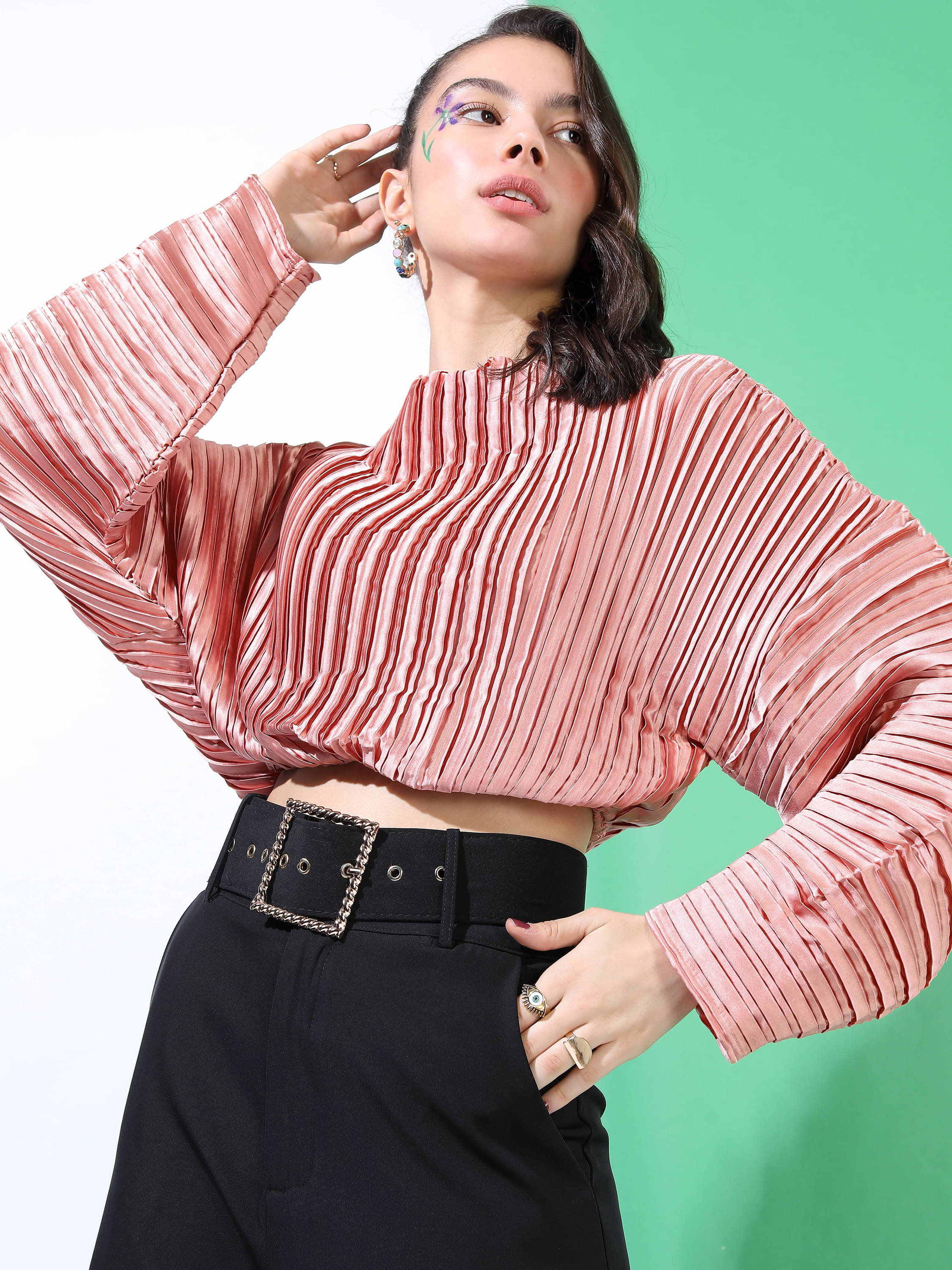     			Tokyo Talkies Women's Polyester Regular Top ( Brown )