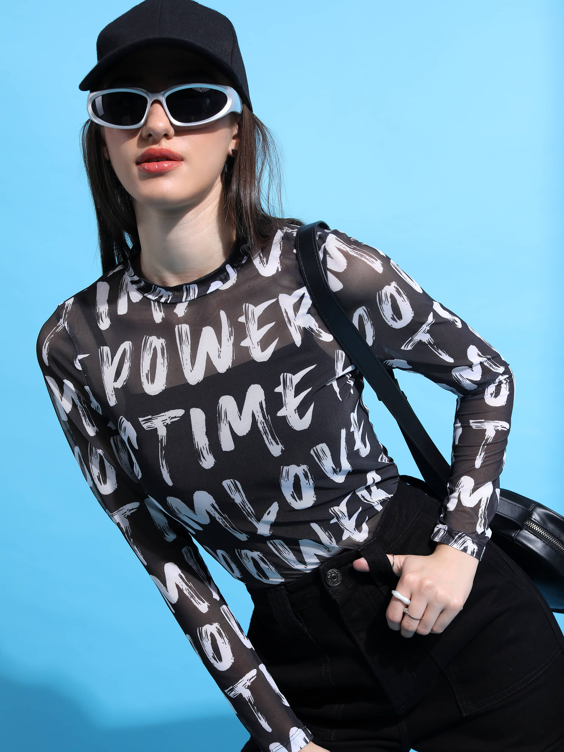     			Tokyo Talkies Women's Polyester Regular Top ( Black )