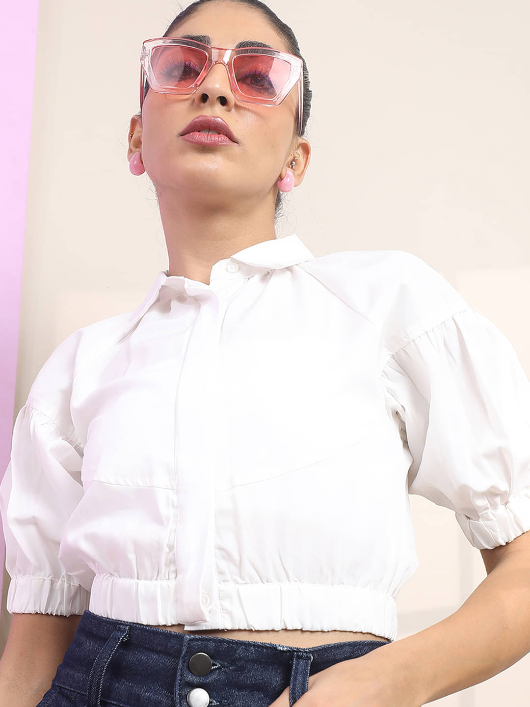     			Tokyo Talkies Women's Polyester Regular Top ( White )