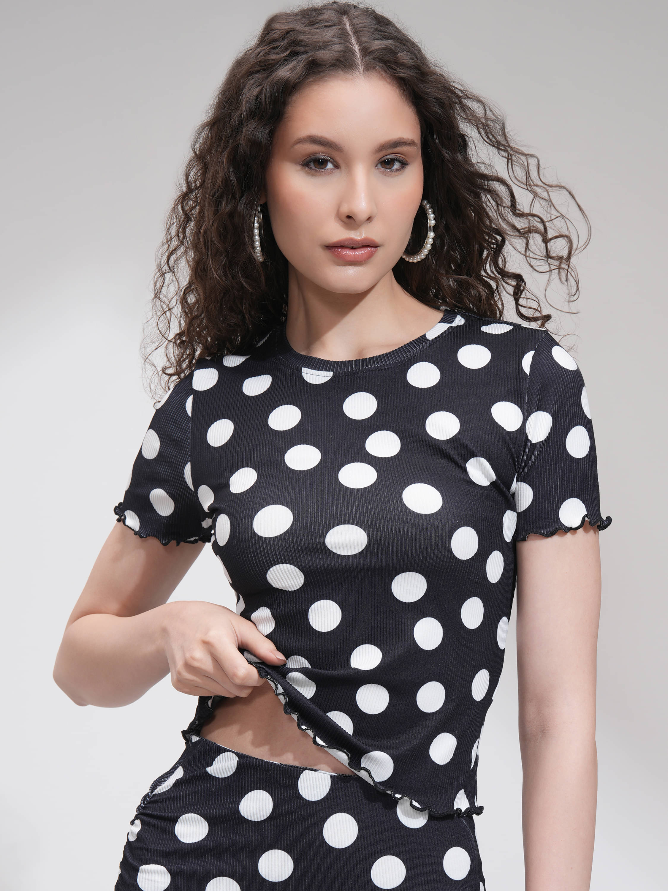     			Tokyo Talkies Women's Polyester Crop Top ( Multicolor )
