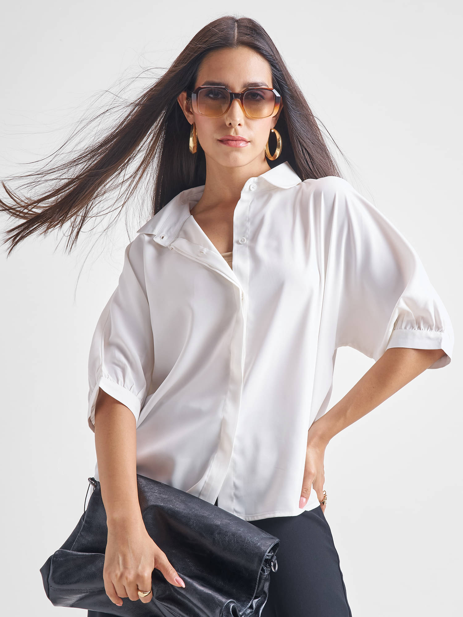     			Tokyo Talkies Women's Polyester Regular Top ( White )