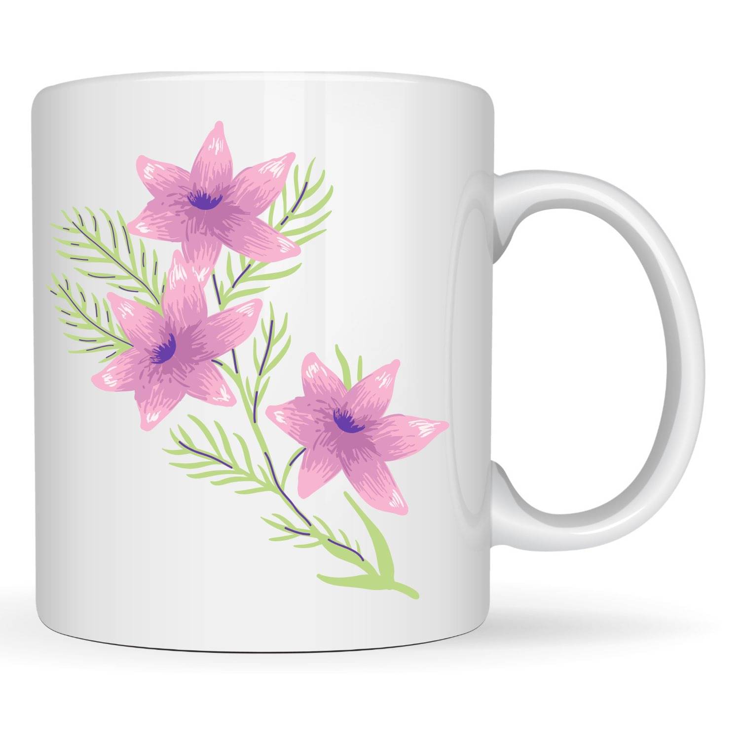     			maddock corp Cute Flower Mug Ceramic Coffee Mug 350 mL ( Pack of 1 )