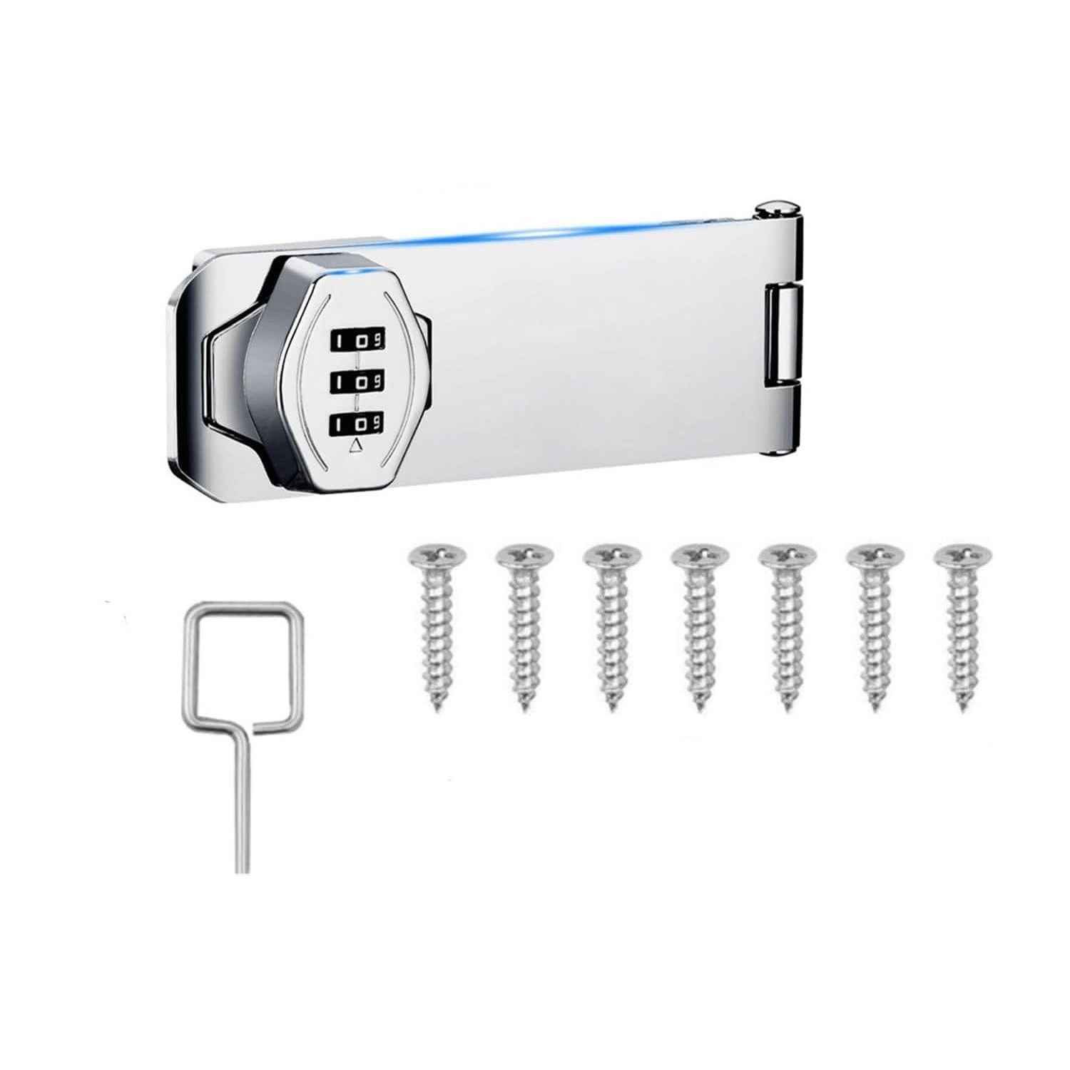     			3 Digit Cabinet Lock Stainless Steel keyless Entry Door Lock deadbolt Keypad Mechanical Digital Combination Double Security Keyless Stainless Steel Door Lock Code Higher Security (10.1x4.1 cm)