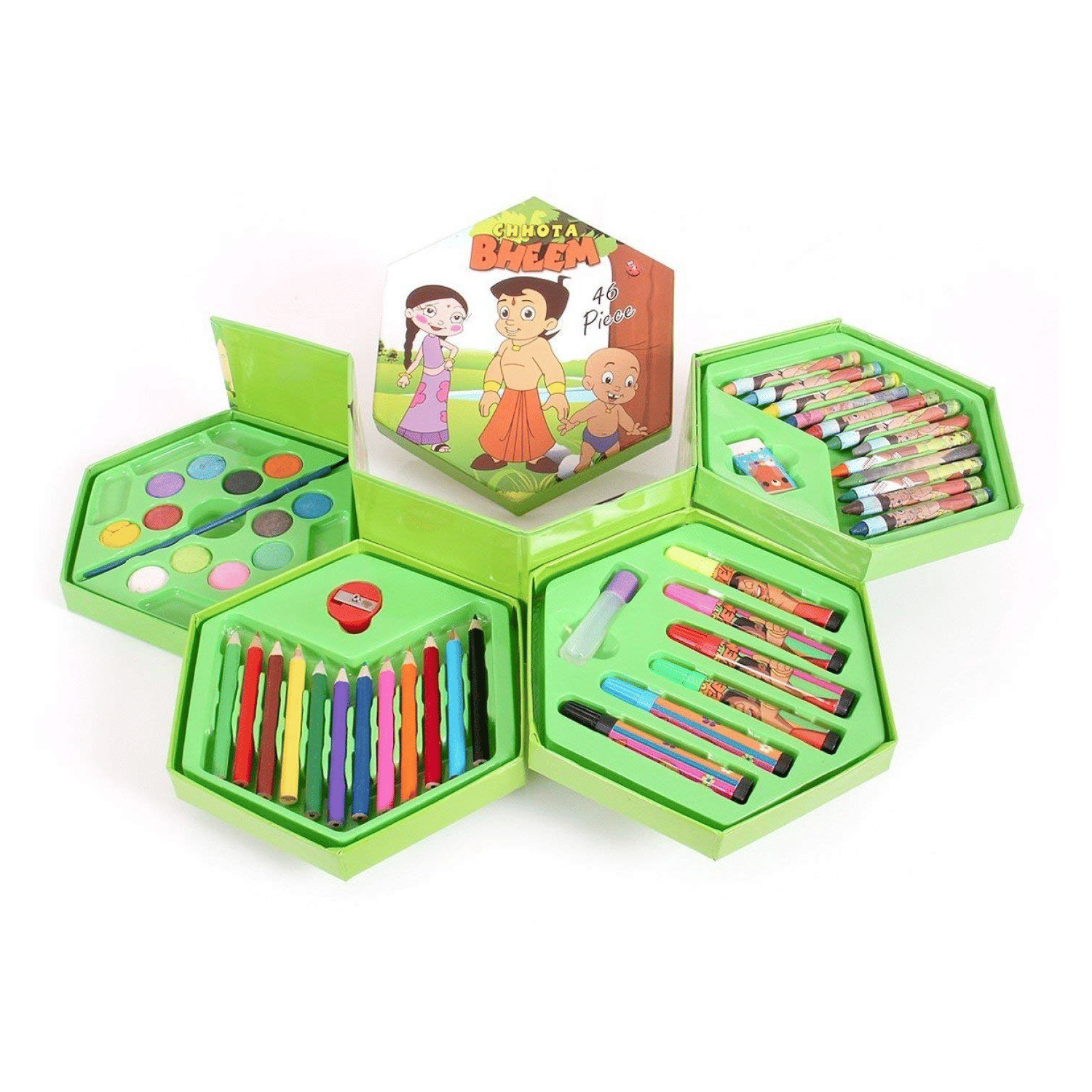     			46 Pieces Art Set Color Kit with Color Pencil, Crayons, Water Color, Sketch Pens (Color and Design May Change)