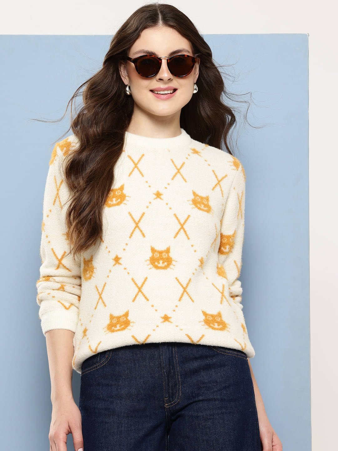     			Aarika Woollen Round Neck Women's Pullovers - Yellow ( Pack of 1 )