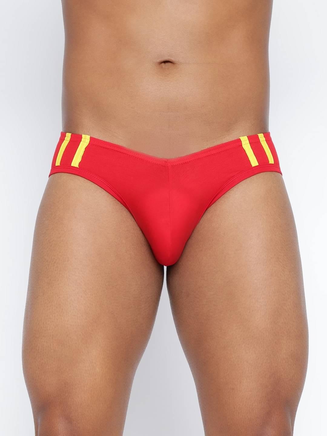 BASIICS By La Intimo Pack of 1 Cotton Blend Briefs For Men's ( Red ) BASIICS By La Intimo Pack of 1 Cotton Blend Briefs For Men's ( Red )