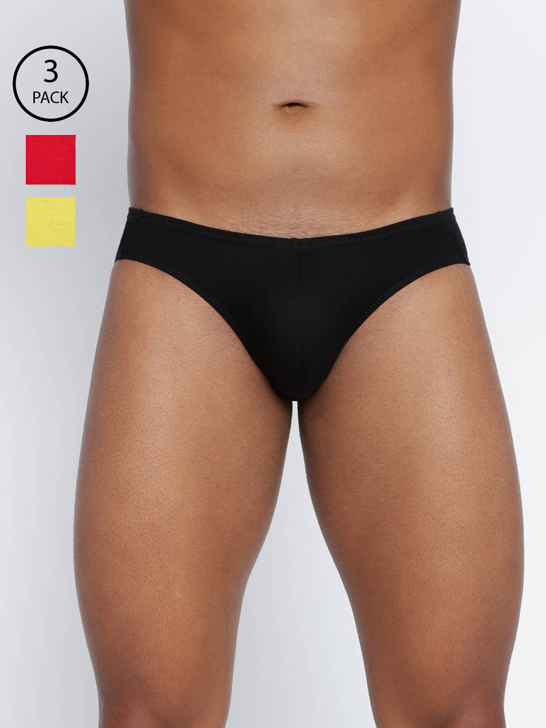     			BASIICS By La Intimo Pack of 3 Cotton Blend Briefs For Men's ( Multi )