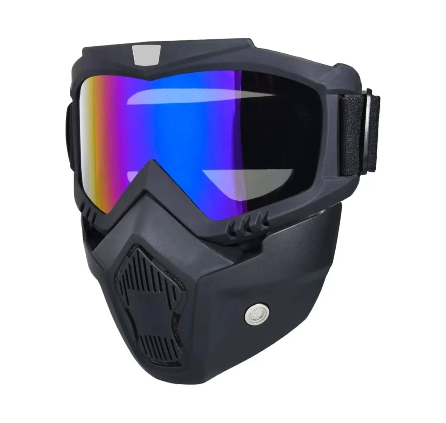     			BIKE Mask Anti Scratch UV Protective Open Face & Eyewear Windproof Dirt Shield Adjustable Strap Soft Foam Padded Detachable for Cycling Bike Off Road Racing Riding Unisex (multicolor)