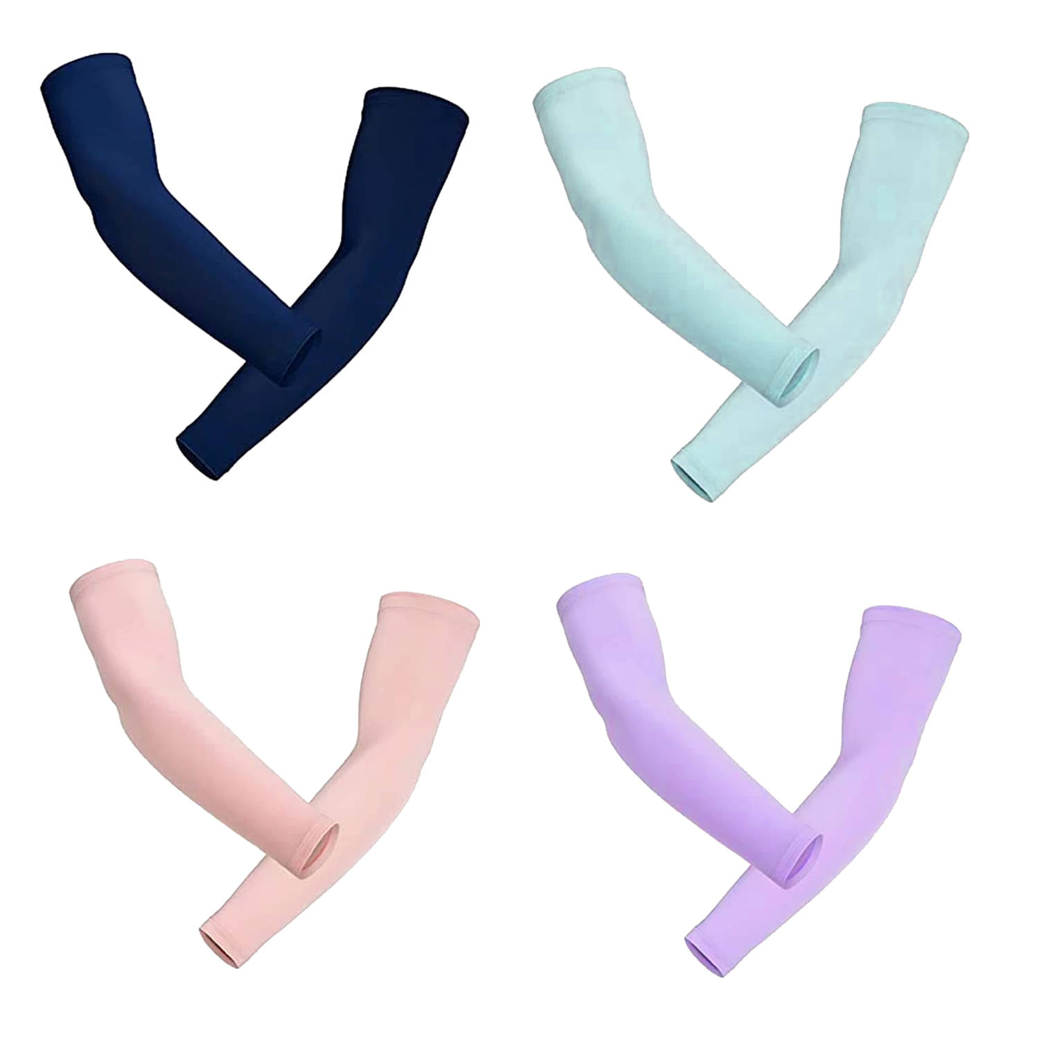     			Bizarro.in Multicolor Solid Riding Sleeves ( Set of 4 )