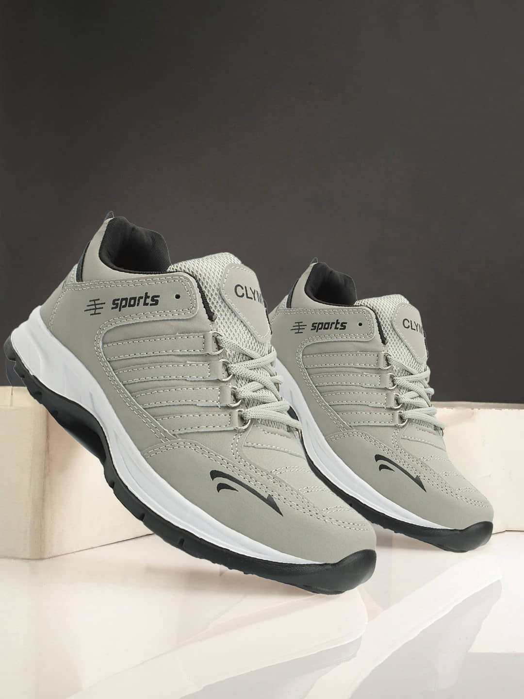 Clymb Cosco Beige Men's Sports Running Shoes - Sports Shoes | Buy online on ZillyBuy