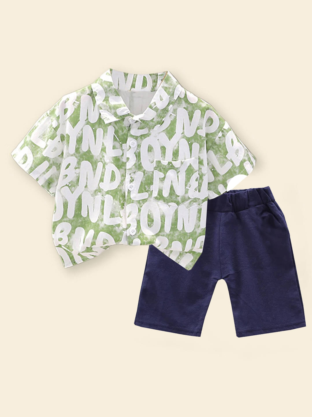 DANGAR Pack of 1 Unisex Cotton Blend Shirt & Shorts Set ( Green ) DANGAR Pack of 1 Unisex Cotton Blend Shirt & Shorts Set ( Green )