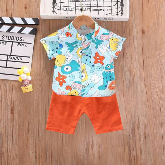 DANGAR Pack of 1 Unisex Cotton Blend Shirt & Shorts Set ( Multicolor ) DANGAR Pack of 1 Unisex Cotton Blend Shirt & Shorts Set ( Multicolor )