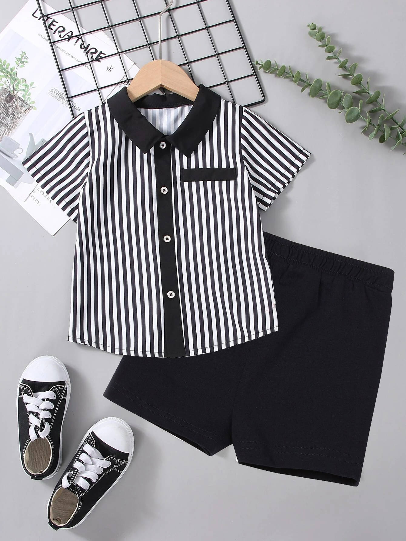 DANGAR Pack of 1 Unisex Cotton Blend Shirt & Shorts Set ( Black ) DANGAR Pack of 1 Unisex Cotton Blend Shirt & Shorts Set ( Black )