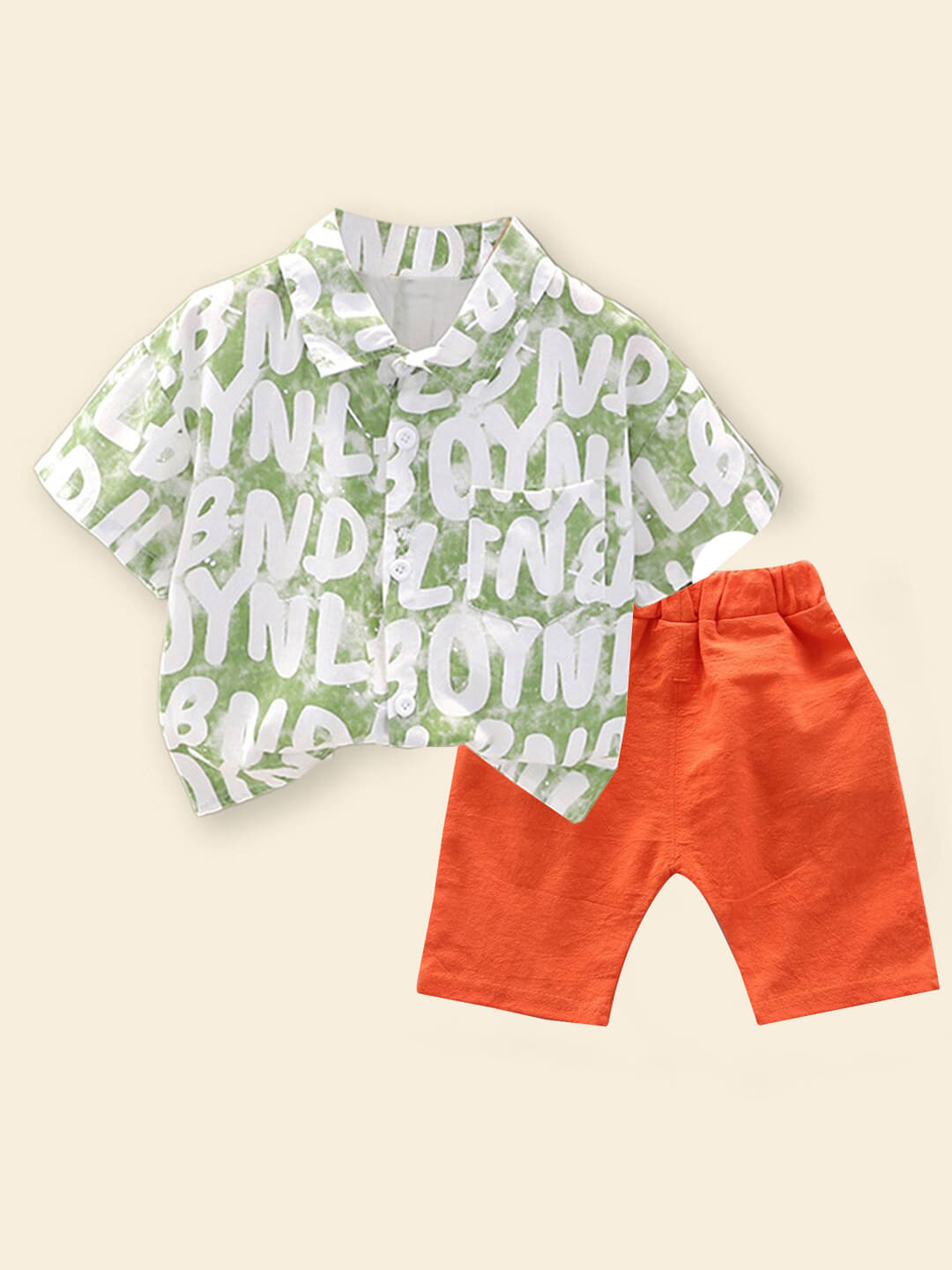     			DANGAR Pack of 1 Unisex Cotton Blend Shirt & Shorts Set ( Green )