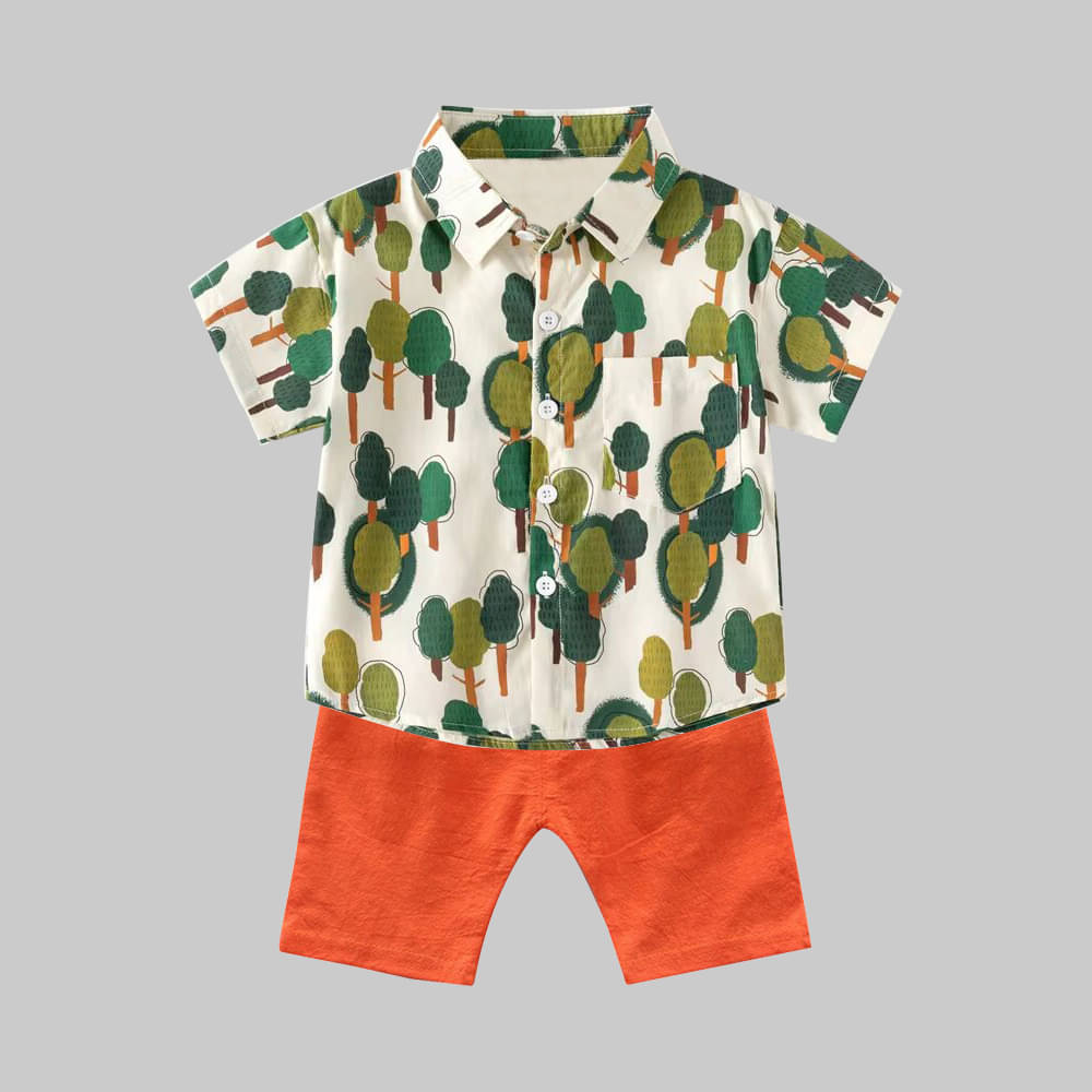     			DANGAR Pack of 1 Unisex Cotton Blend Shirt & Shorts Set ( Multicolor )
