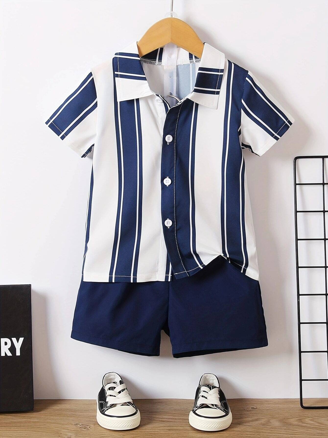     			DANGAR Pack of 1 Unisex Cotton Blend Shirt & Shorts Set ( White )