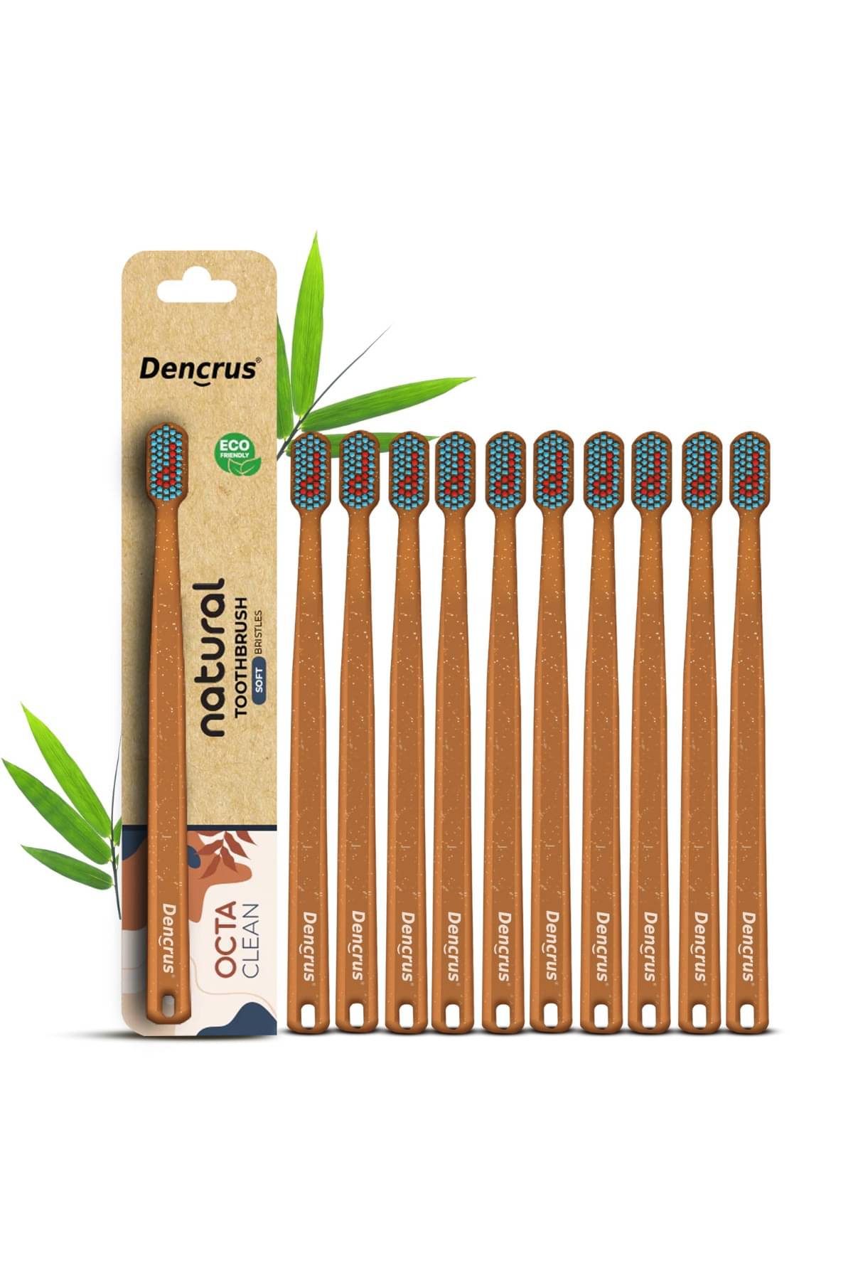     			Dencrus Octa Clean Bamboo Toothbrush DENOCT10 Pack of 10