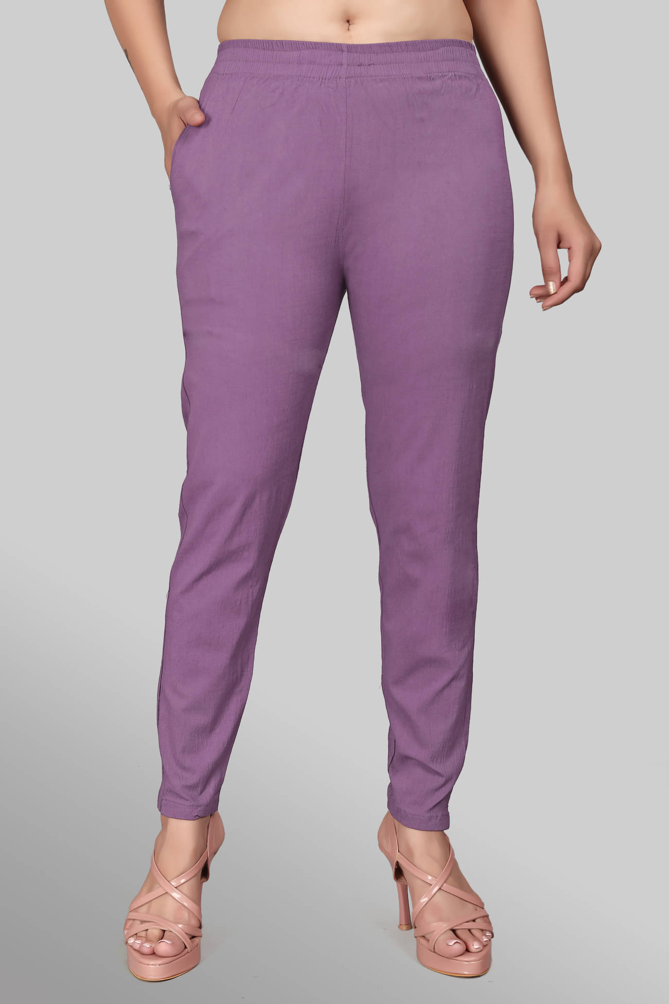     			Devakii Women Cotton Casual Trousers ( Lavender )