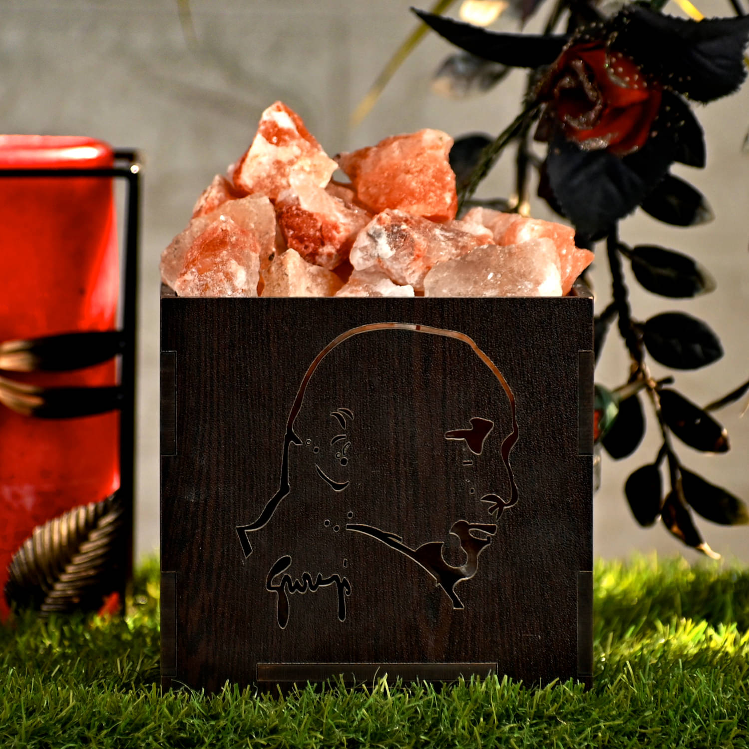 GLOBAL AROMA Orange Himalayan Salt Table Lamp ( Pack of 1 ) GLOBAL AROMA Orange Himalayan Salt Table Lamp ( Pack of 1 )