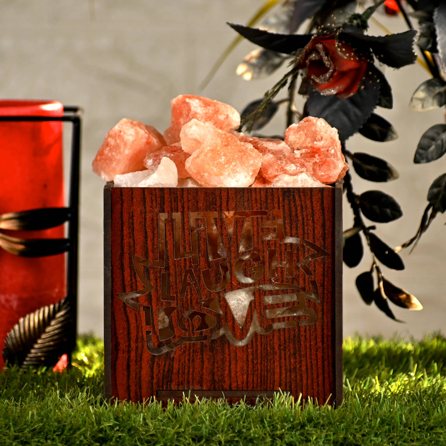 GLOBAL AROMA Orange Himalayan Salt Table Lamp ( Pack of 1 )     			GLOBAL AROMA Orange Himalayan Salt Table Lamp ( Pack of 1 )