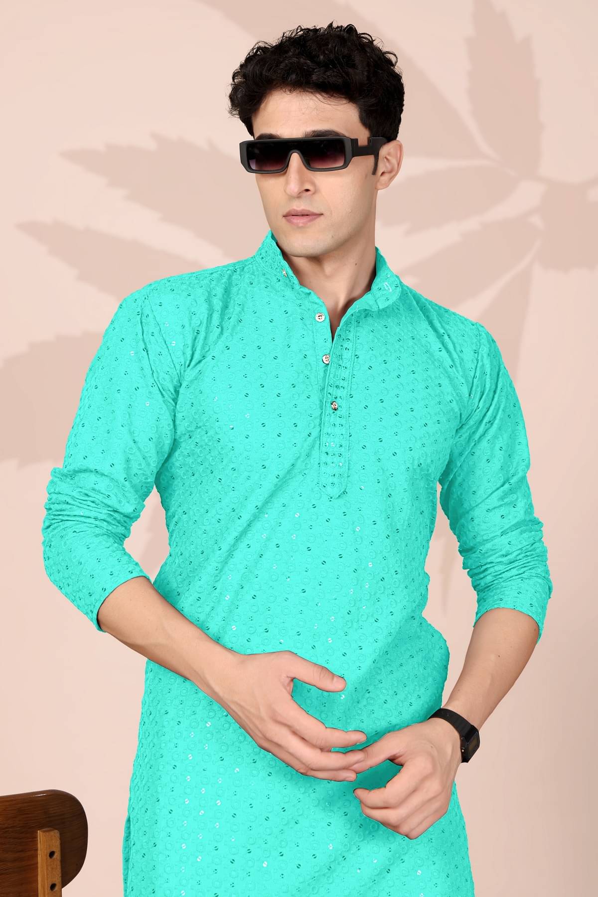 Gazal Fashions Sea Green Cotton Men's Regular Kurta ( Pack of 1 ) Gazal Fashions Sea Green Cotton Men's Regular Kurta ( Pack of 1 )