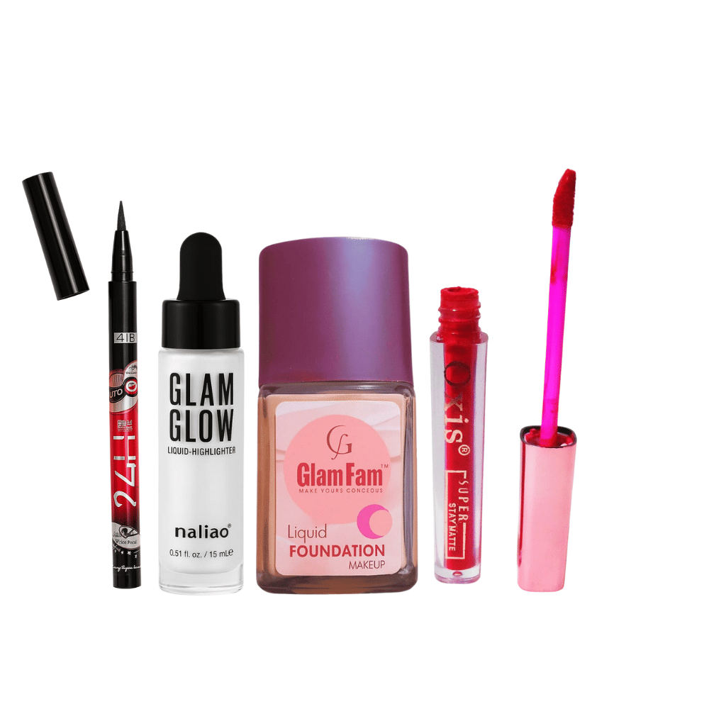     			Generic Makeup Kit ( Foundation, Compact, Eyeliner, Highlighter, Lipstick )
