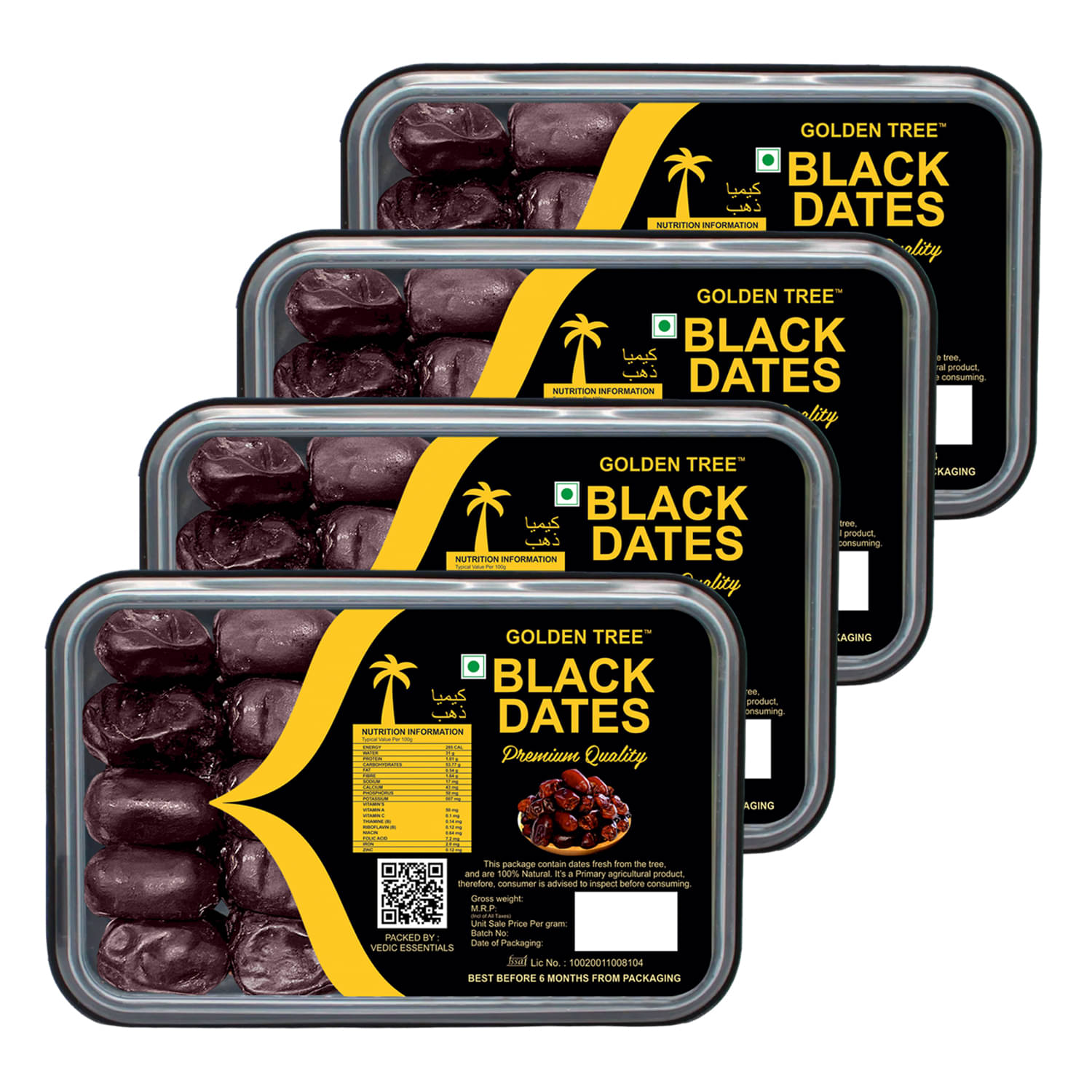     			Golden Tree Dates (Khajoor) 400 g Pack of 4
