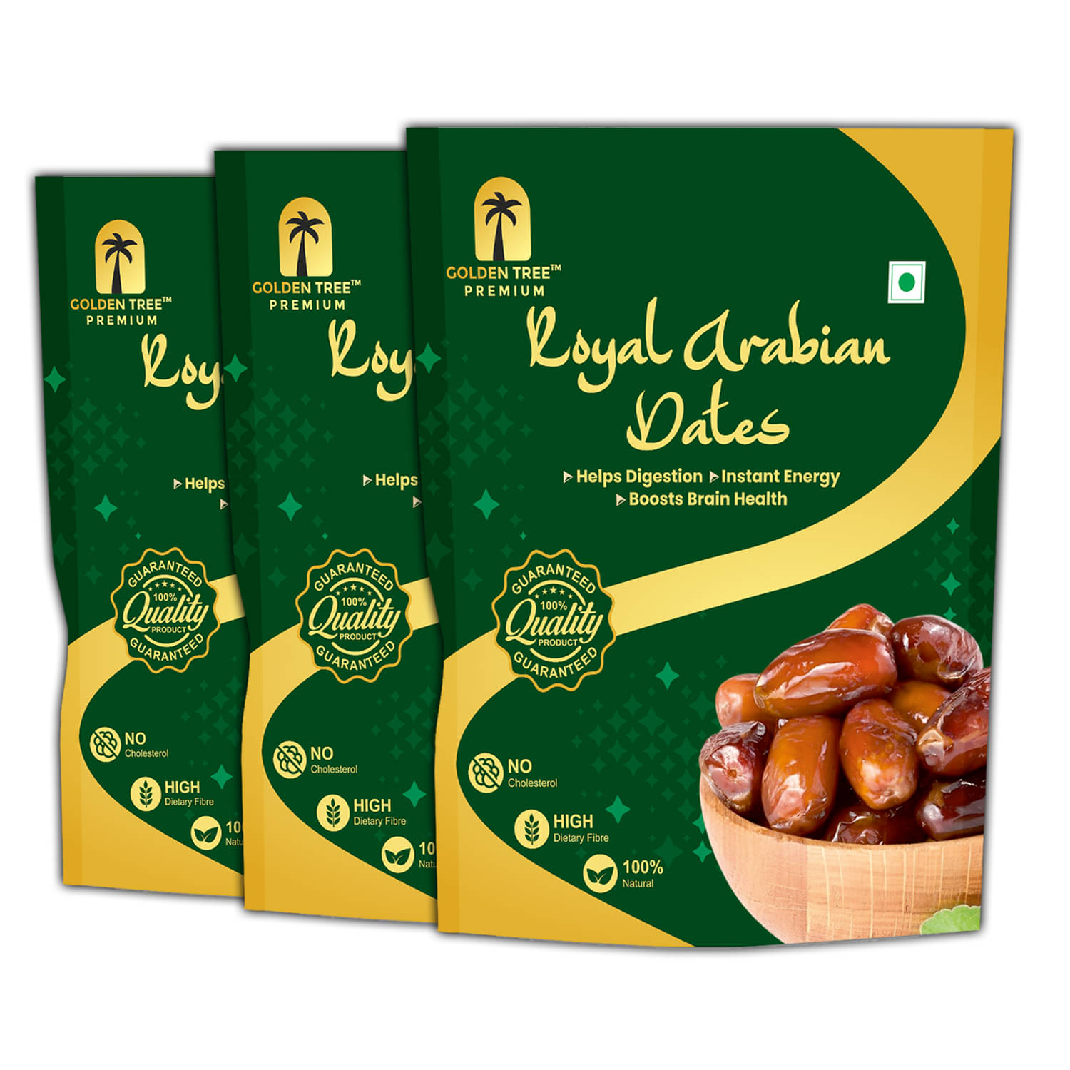     			Golden Tree Dates (Khajoor) 500 g Pack of 3