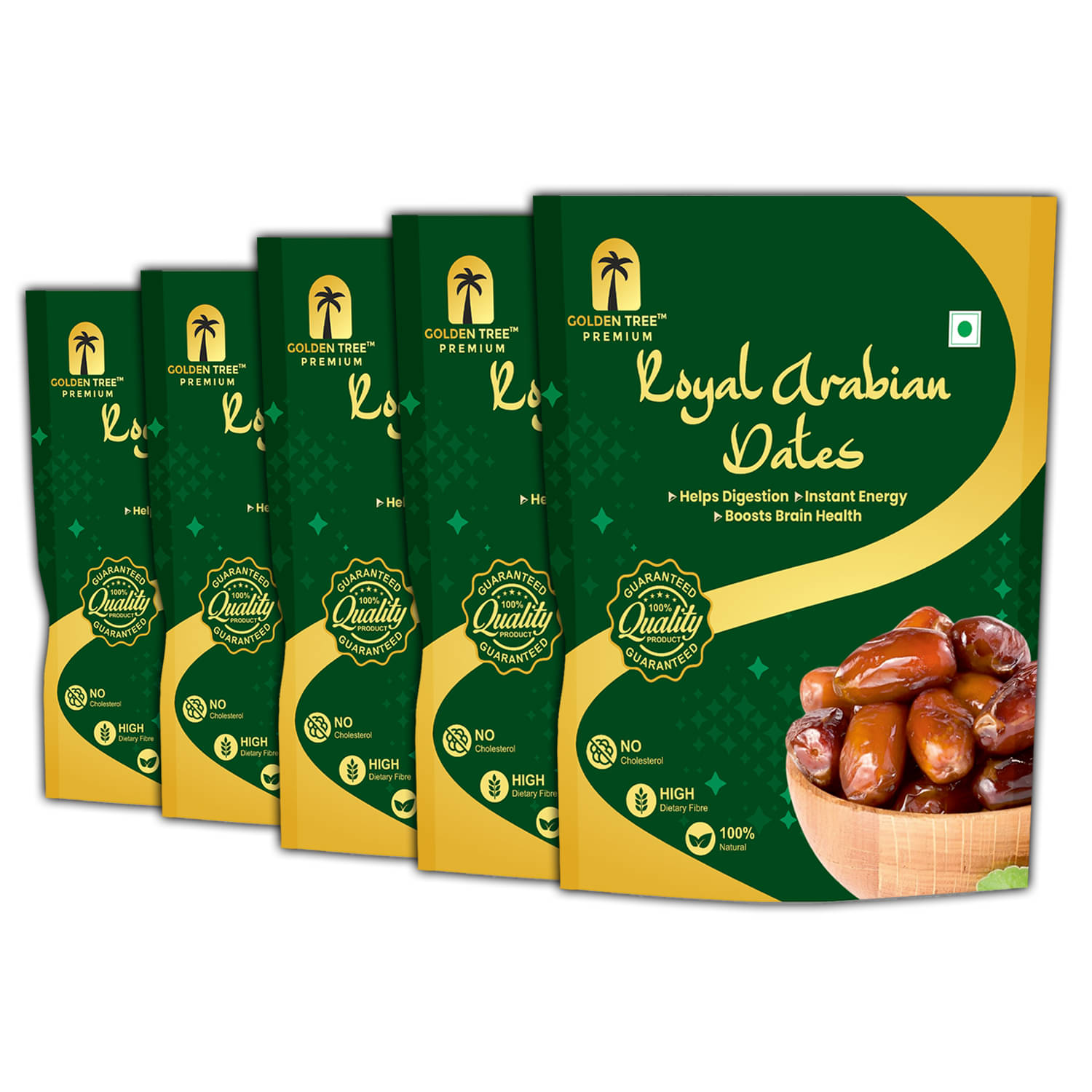     			Golden Tree Dates (Khajoor) 500 g Pack of 5