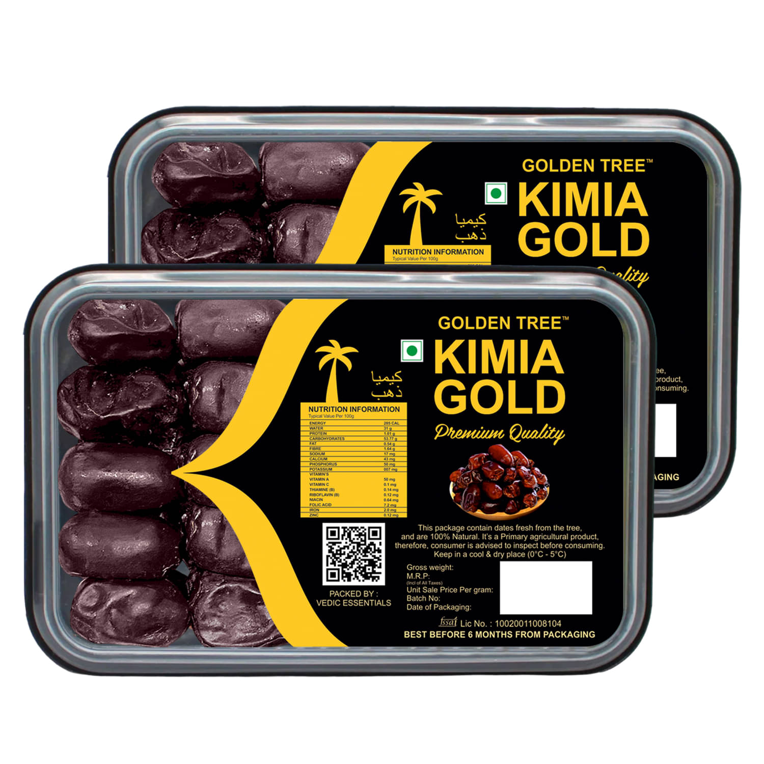    			Golden Tree Dates (Khajoor) 500 g Pack of 2
