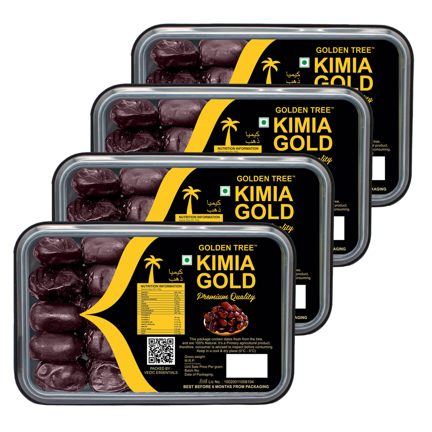    			Golden Tree Dates (Khajoor) 500 g Pack of 4