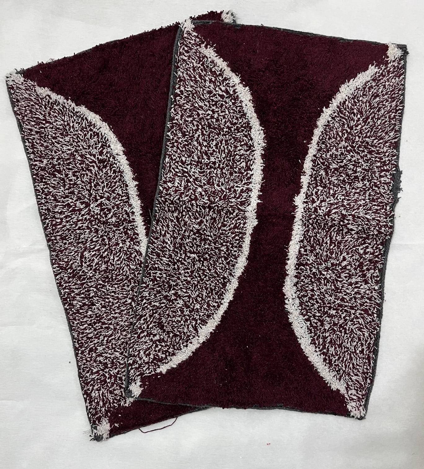     			Hombella Set of 2 Regular Cotton Door Mat ( 58 X 38 cm ) Maroon