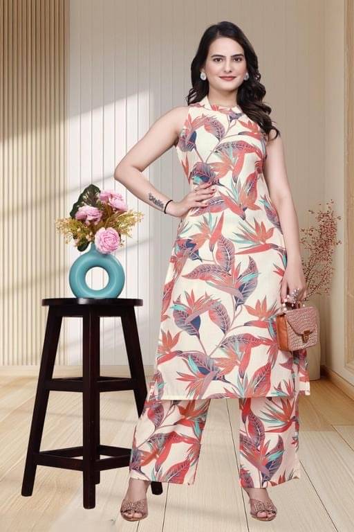     			Honey Creation Women Cotton Printed Straight Kurti ( Multicolor )