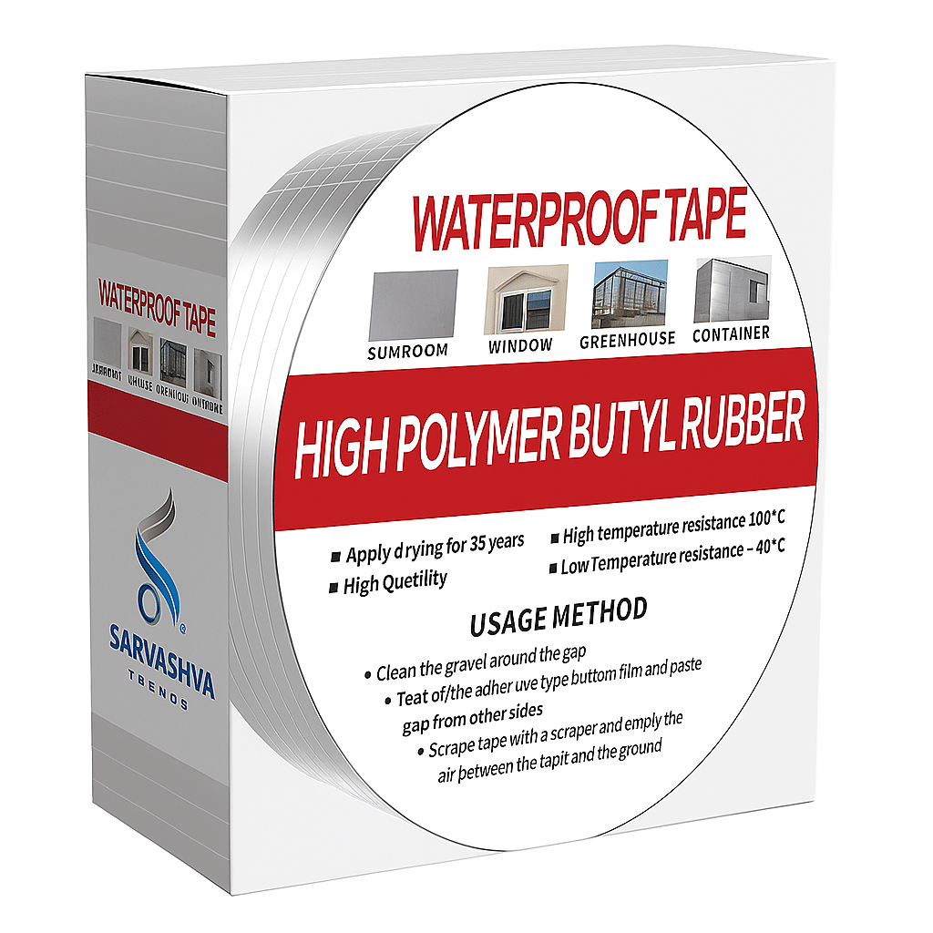 Leakage Repair Waterproof Tape for Pipe Leakage Roof Water Leakage Solution (5 Meter), Waterproof Leakage Repair Adhesive Aluminium Foil Butyl Tape for Pipe Roof, roof leakage tape, Adhesive Tape, Leakage Repair Tape, Waterproof Leakage Repair tape     			Leakage Repair Waterproof Tape for Pipe Leakage Roof Water Leakage Solution (5 Meter), Waterproof Leakage Repair Adhesive Aluminium Foil Butyl Tape for Pipe Roof, roof leakage tape, Adhesive Tape, Leakage Repair Tape, Waterproof Leakage Repair tape