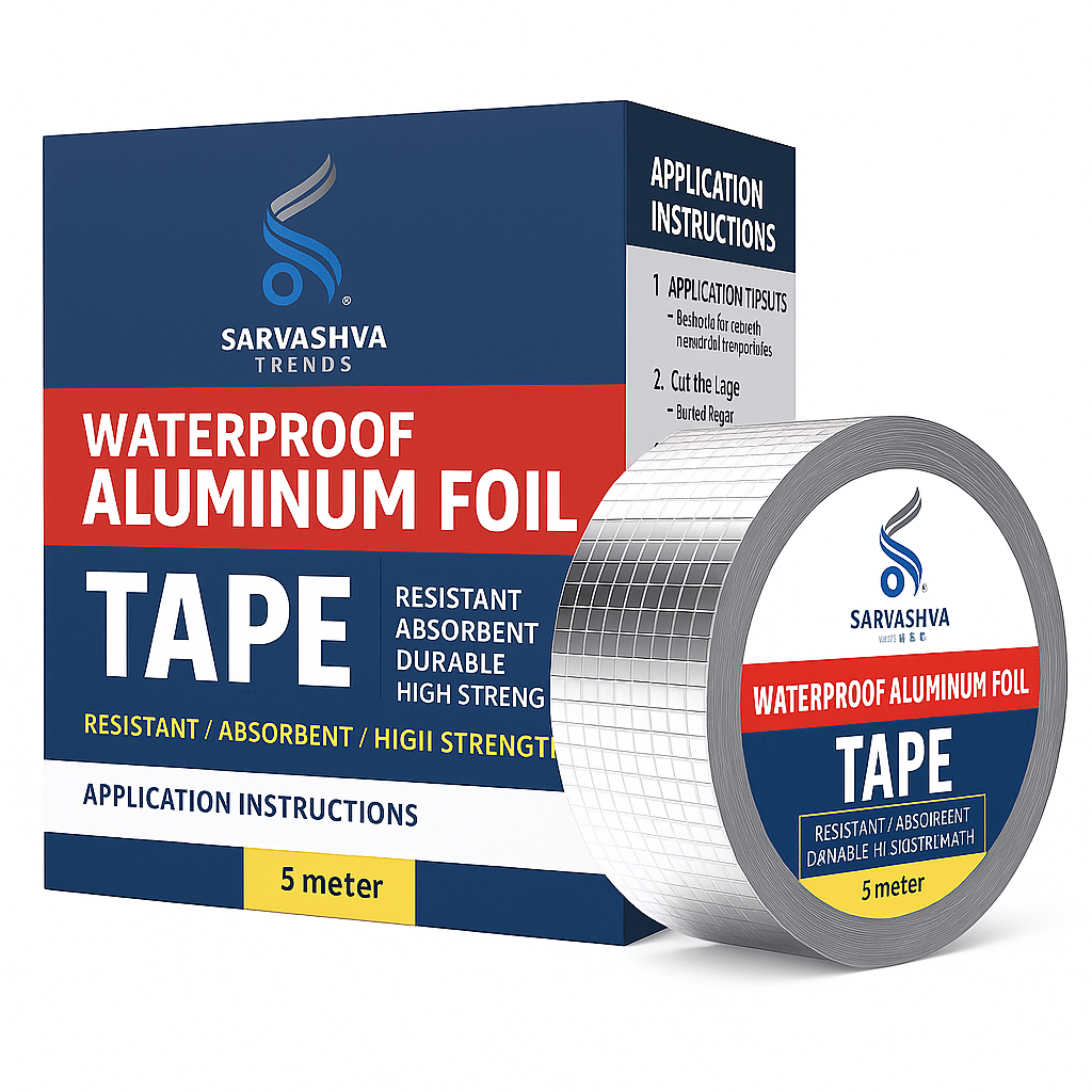 Leakage Repair Waterproof Tape for Pipe Leakage Roof Water Leakage Solution (5 Meter), Waterproof Leakage Repair Adhesive Aluminium Foil Butyl Tape for Pipe Roof, roof leakage tape, Adhesive Tape, Leakage Repair Tape, Waterproof Leakage Repair tape     			Leakage Repair Waterproof Tape for Pipe Leakage Roof Water Leakage Solution (5 Meter), Waterproof Leakage Repair Adhesive Aluminium Foil Butyl Tape for Pipe Roof, roof leakage tape, Adhesive Tape, Leakage Repair Tape, Waterproof Leakage Repair tape