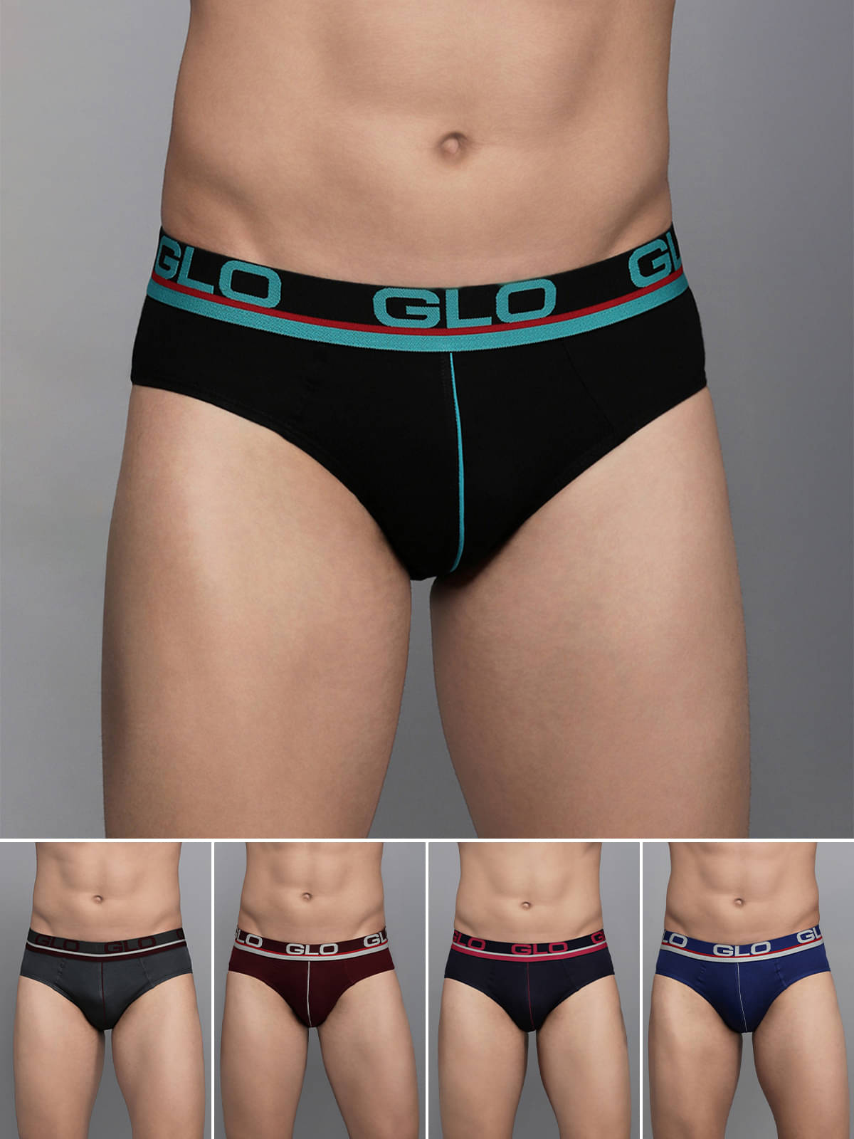 Lux Cozi Pack of 5 Cotton Blend Briefs For Men's ( Multicolor11 ) Lux Cozi Pack of 5 Cotton Blend Briefs For Men's ( Multicolor11 )