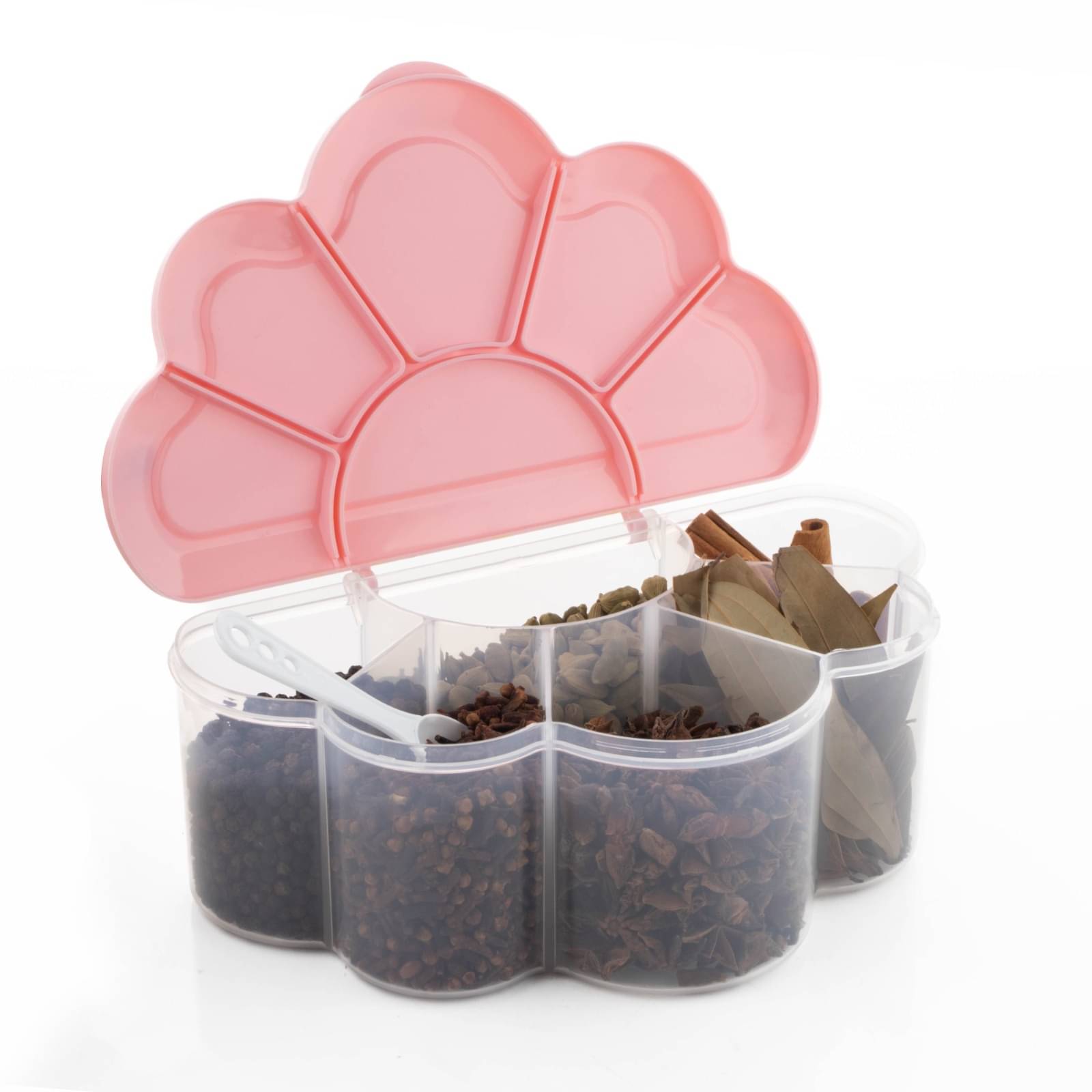     			MAGICSPOON 6 Section Container Polyproplene Pink Spice Container ( Set of 1 )