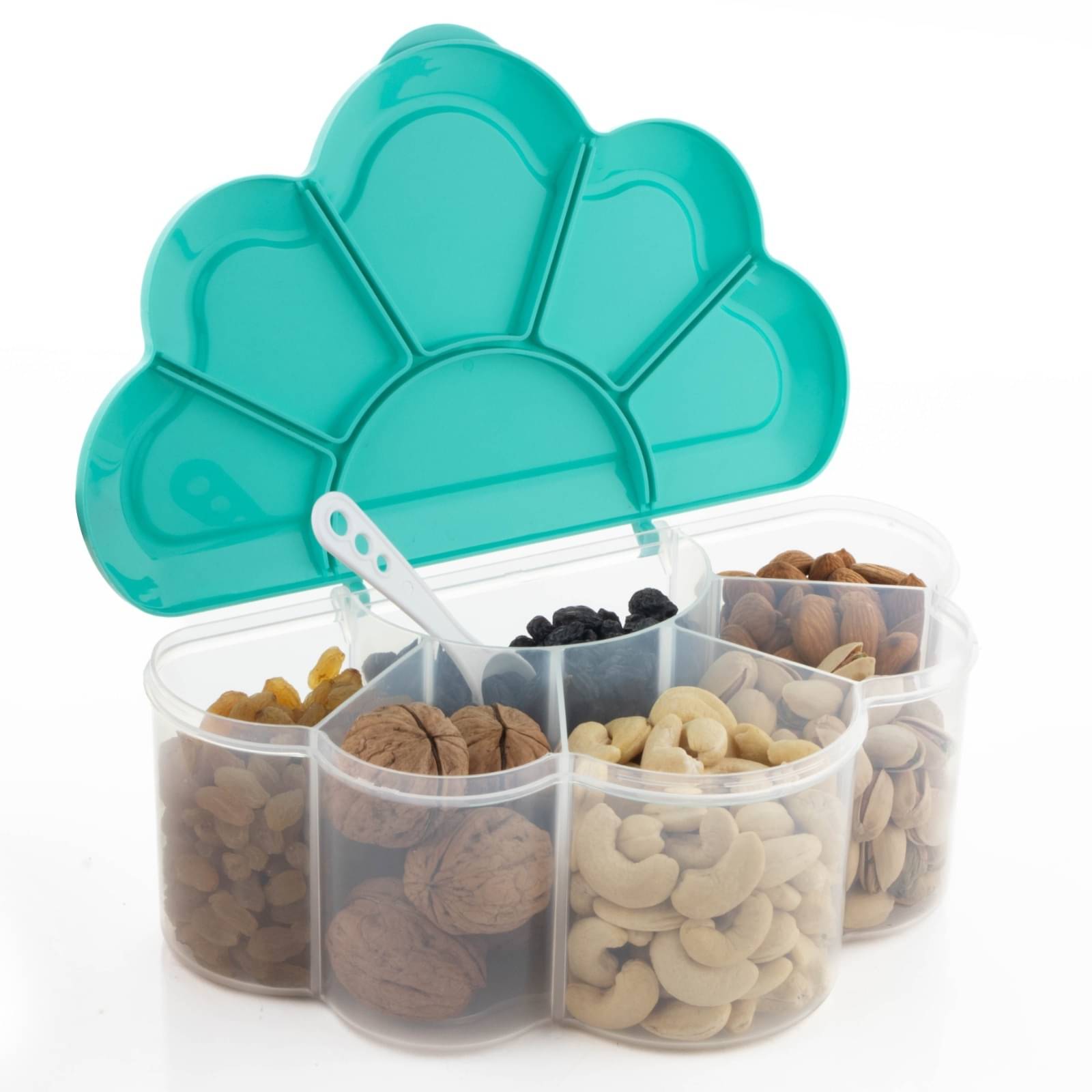     			MAGICSPOON Dry Fruit Box Polyproplene Sea Green Multi-Purpose Container ( Set of 1 )