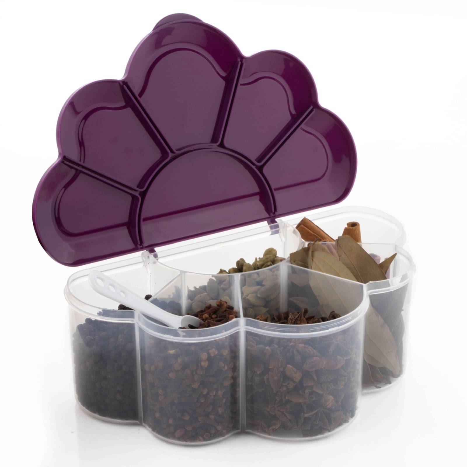    			MAGICSPOON Masala Dabba Set Polyproplene Purple Spice Container ( Set of 1 )