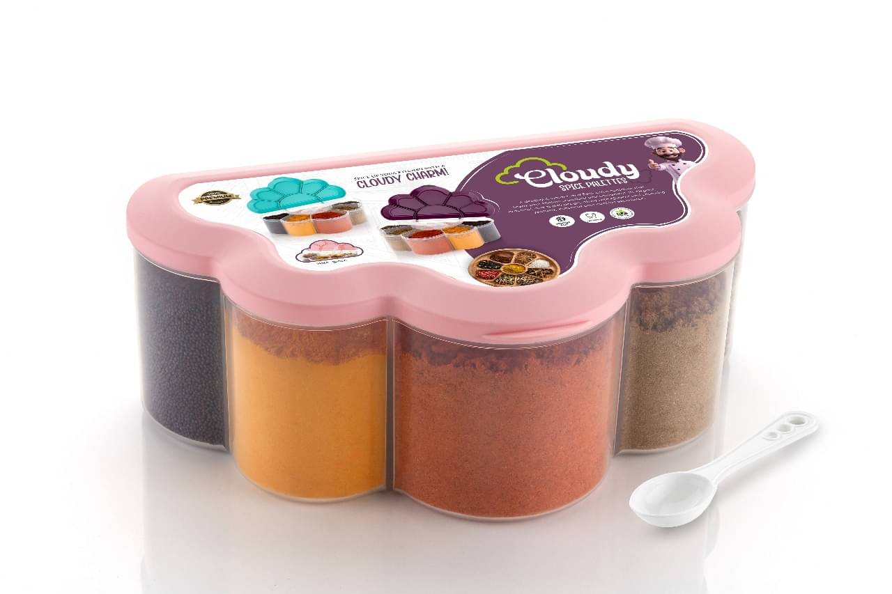     			MAGICSPOON Spice Container Polyproplene Pink Spice Container ( Set of 1 )