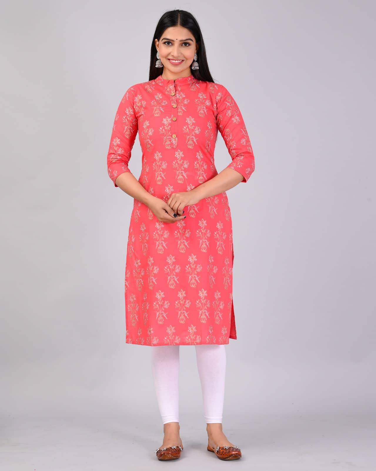 MAUKA Women Rayon Printed Straight Kurti ( Pink ) - Kurtis, Tunics | Buy online on ZillyBuy