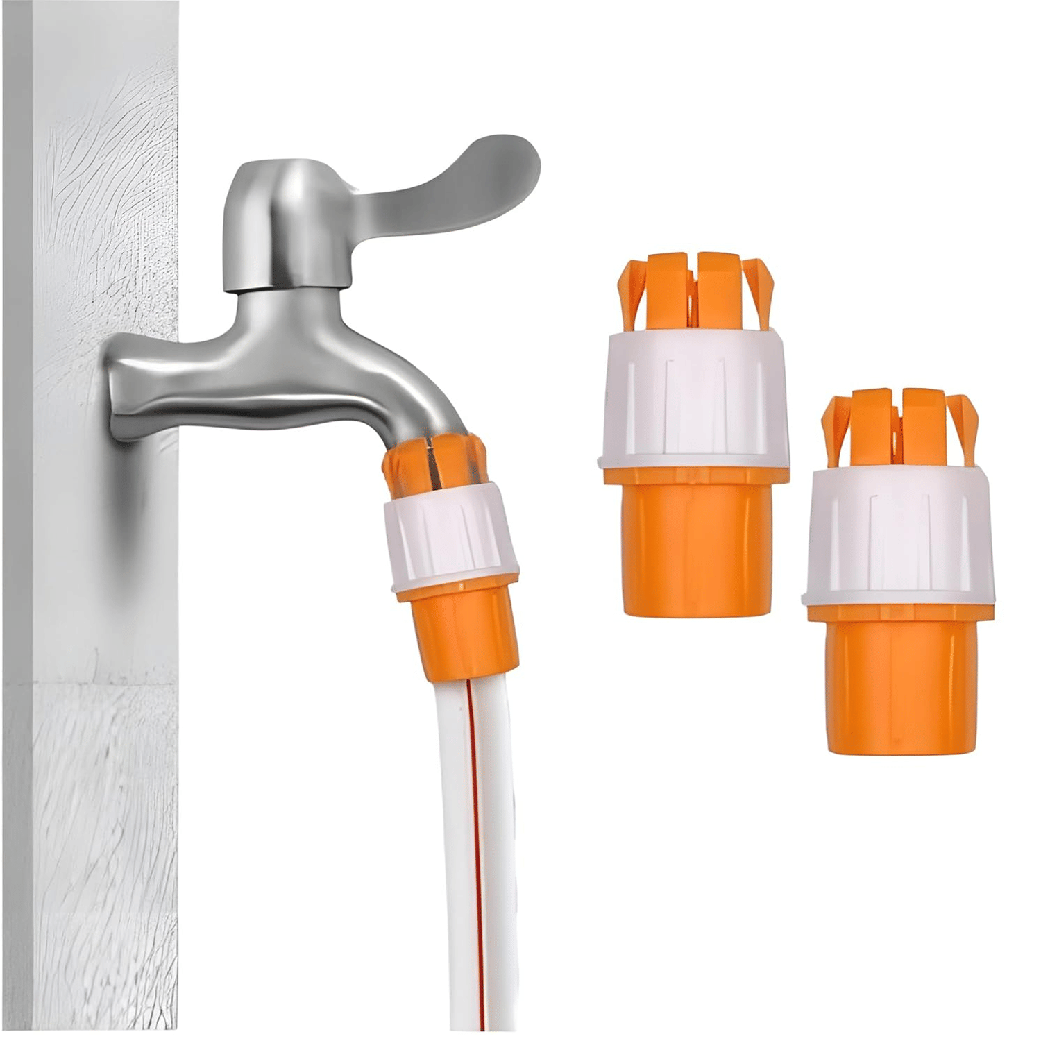     			Multifunction Faucet Pipe Connector Water Hose Pipe connector Leak-Free Connection Universal Fit for Kitchen, Garden, and Outdoor Use (Pack Of 2)