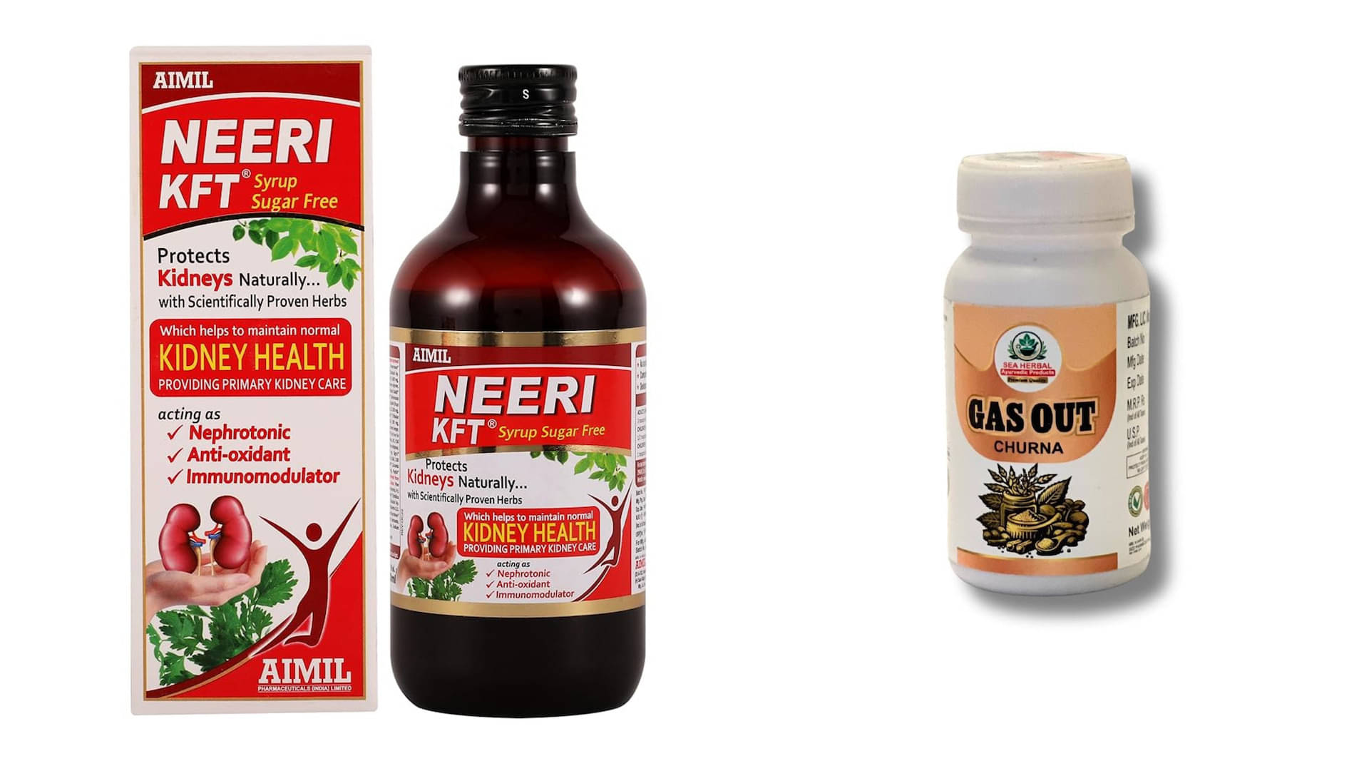 NEERI KFT 200 ML AND GAS OUT CHURNA 50 GM     			NEERI KFT 200 ML AND GAS OUT CHURNA 50 GM